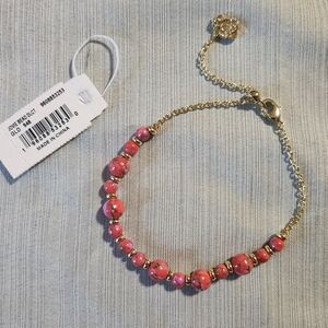 Kendra Scott Jovie Adjustable Chain Bracelet Red & Fuschia Magnesite